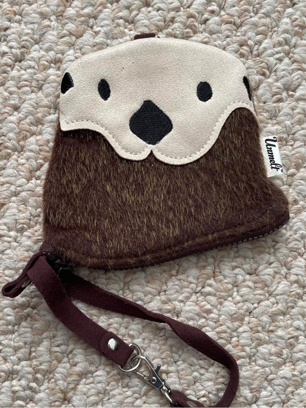 Cute Sea Otter Wallet Mini Coin Purse with Wrist Strap